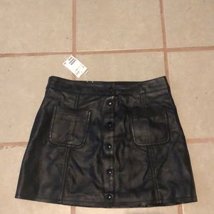 Forever 21 black leather skirt